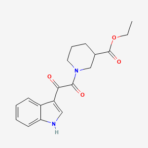 molecular formula C18H20N2O4 B3406286 ethyl 1-[2-(1H-indol-3-yl)-2-oxoacetyl]piperidine-3-carboxylate 