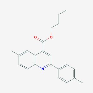 molecular formula C22H23NO2 B340629 Butyl 6-methyl-2-(4-methylphenyl)quinoline-4-carboxylate 
