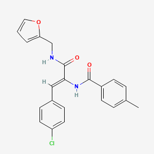 molecular formula C22H19ClN2O3 B3406297 (2Z)-3-(4-chlorophenyl)-N-[(furan-2-yl)methyl]-2-[(4-methylphenyl)formamido]prop-2-enamide CAS No. 297145-62-1