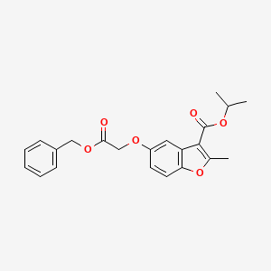 molecular formula C22H22O6 B3406308 Propan-2-yl 5-[2-(benzyloxy)-2-oxoethoxy]-2-methyl-1-benzofuran-3-carboxylate CAS No. 300674-59-3