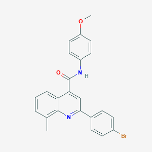 molecular formula C24H19BrN2O2 B340632 2-(4-bromophenyl)-N-(4-methoxyphenyl)-8-methylquinoline-4-carboxamide 