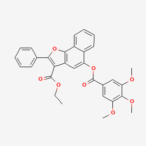 molecular formula C31H26O8 B3406386 Ethyl 2-phenyl-5-((3,4,5-trimethoxybenzoyl)oxy)naphtho[1,2-b]furan-3-carboxylate CAS No. 312732-77-7