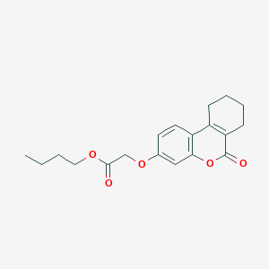 molecular formula C19H22O5 B3406397 Butyl 2-[(6-oxo-7,8,9,10-tetrahydrobenzo[c]chromen-3-yl)oxy]acetate CAS No. 313471-12-4