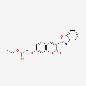 molecular formula C20H15NO6 B3406407 ethyl 2-{[3-(1,3-benzoxazol-2-yl)-2-oxo-2H-chromen-7-yl]oxy}acetate 