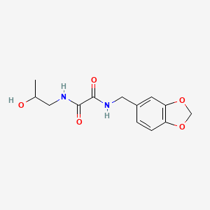 molecular formula C13H16N2O5 B3406421 N'-[(2H-1,3-benzodioxol-5-yl)methyl]-N-(2-hydroxypropyl)ethanediamide CAS No. 318258-90-1