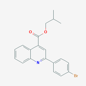 molecular formula C20H18BrNO2 B340644 2-Methylpropyl 2-(4-bromophenyl)quinoline-4-carboxylate 