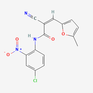 B3406500 (Z)-N-(4-chloro-2-nitrophenyl)-2-cyano-3-(5-methylfuran-2-yl)acrylamide CAS No. 327075-44-5