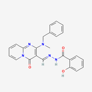 molecular formula C24H21N5O3 B3406549 N'-((E)-{2-[BENZYL(METHYL)AMINO]-4-OXO-4H-PYRIDO[1,2-A]PYRIMIDIN-3-YL}METHYLIDENE)-2-HYDROXYBENZOHYDRAZIDE CAS No. 331948-36-8