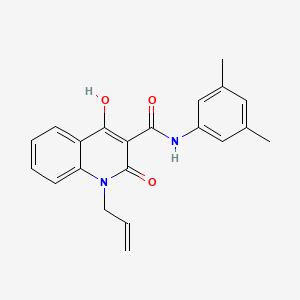 molecular formula C21H20N2O3 B3406657 N-(3,5-dimethylphenyl)-4-hydroxy-2-oxo-1-(prop-2-en-1-yl)-1,2-dihydroquinoline-3-carboxamide CAS No. 372184-92-4