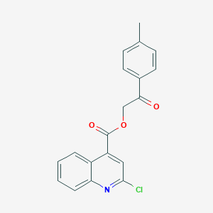 molecular formula C19H14ClNO3 B340669 2-(4-Methylphenyl)-2-oxoethyl 2-chloro-4-quinolinecarboxylate 