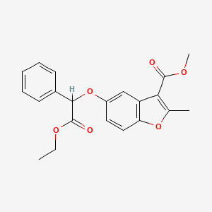 molecular formula C21H20O6 B3406757 Methyl 5-(2-ethoxy-2-oxo-1-phenylethoxy)-2-methyl-1-benzofuran-3-carboxylate CAS No. 384373-49-3
