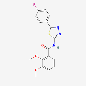 molecular formula C17H14FN3O3S B3406778 N-[5-(4-fluorophenyl)-1,3,4-thiadiazol-2-yl]-2,3-dimethoxybenzamide CAS No. 391863-07-3