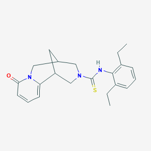 molecular formula C22H27N3OS B3406831 N-(2,6-diethylphenyl)-6-oxo-7,11-diazatricyclo[7.3.1.0^{2,7}]trideca-2,4-diene-11-carbothioamide CAS No. 399002-42-7