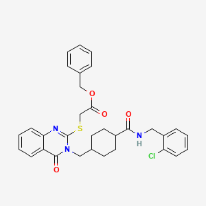 molecular formula C32H32ClN3O4S B3406847 Benzyl 2-({3-[(4-{[(2-chlorophenyl)methyl]carbamoyl}cyclohexyl)methyl]-4-oxo-3,4-dihydroquinazolin-2-yl}sulfanyl)acetate CAS No. 422282-47-1