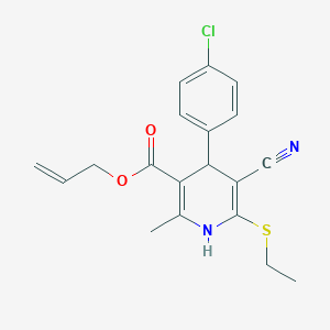 molecular formula C19H19ClN2O2S B3406920 Allyl 4-(4-chlorophenyl)-5-cyano-6-(ethylthio)-2-methyl-1,4-dihydropyridine-3-carboxylate CAS No. 442556-51-6
