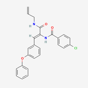 molecular formula C25H21ClN2O3 B3406968 4-chloro-N-[(1Z)-3-oxo-1-(3-phenoxyphenyl)-3-(prop-2-en-1-ylamino)prop-1-en-2-yl]benzamide CAS No. 468753-60-8