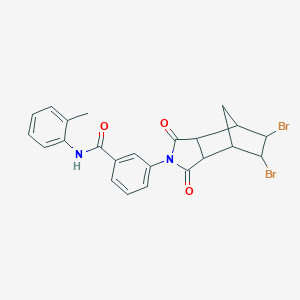 molecular formula C23H20Br2N2O3 B340733 3-(5,6-dibromo-1,3-dioxooctahydro-2H-4,7-methanoisoindol-2-yl)-N-(2-methylphenyl)benzamide 
