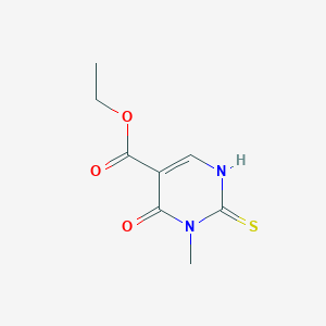 molecular formula C8H10N2O3S B3407588 ethyl 3-methyl-4-oxo-2-sulfanylidene-1H-pyrimidine-5-carboxylate CAS No. 7506-89-0
