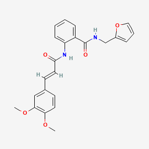 (E)-2-(3-(3,4-dimethoxyphenyl)acrylamido)-N-(furan-2-ylmethyl)benzamide