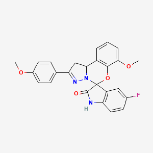 5'-Fluoro-7-methoxy-2-(4-methoxyphenyl)-1,10b-dihydrospiro[benzo[e]pyrazolo[1,5-c][1,3]oxazine-5,3'-indolin]-2'-one