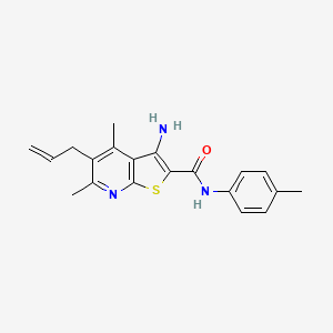 3-amino-4,6-dimethyl-N-(4-methylphenyl)-5-(prop-2-en-1-yl)thieno[2,3-b]pyridine-2-carboxamide