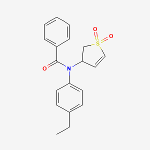 molecular formula C19H19NO3S B3407676 N-(1,1-dioxo-2,3-dihydrothiophen-3-yl)-N-(4-ethylphenyl)benzamide CAS No. 831233-41-1