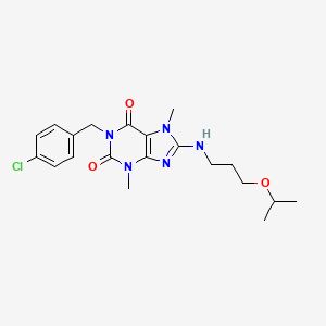 1-(4-chlorobenzyl)-8-((3-isopropoxypropyl)amino)-3,7-dimethyl-1H-purine-2,6(3H,7H)-dione