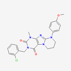 3-(2-chlorobenzyl)-9-(4-methoxyphenyl)-1-methyl-6,7,8,9-tetrahydropyrimido[2,1-f]purine-2,4(1H,3H)-dione