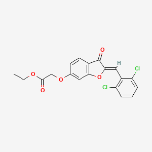 (Z)-ethyl 2-((2-(2,6-dichlorobenzylidene)-3-oxo-2,3-dihydrobenzofuran-6-yl)oxy)acetate