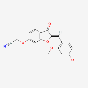 (Z)-2-((2-(2,4-dimethoxybenzylidene)-3-oxo-2,3-dihydrobenzofuran-6-yl)oxy)acetonitrile