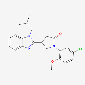 1-(5-chloro-2-methoxyphenyl)-4-(1-isobutyl-1H-benzimidazol-2-yl)pyrrolidin-2-one
