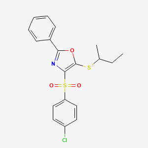 5-(Sec-butylthio)-4-((4-chlorophenyl)sulfonyl)-2-phenyloxazole