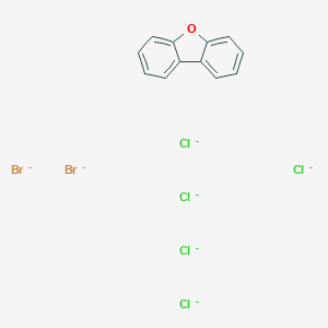 molecular formula C12H8Br2Cl5O-7 B034078 Dibenzofuran, dibromopentachloro- CAS No. 107207-45-4
