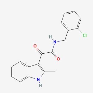 molecular formula C18H15ClN2O2 B3407875 N-[(2-chlorophenyl)methyl]-2-(2-methyl-1H-indol-3-yl)-2-oxoacetamide CAS No. 852368-86-6
