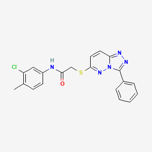 molecular formula C20H16ClN5OS B3407879 N-(3-chloro-4-methylphenyl)-2-({3-phenyl-[1,2,4]triazolo[4,3-b]pyridazin-6-yl}sulfanyl)acetamide CAS No. 852372-48-6