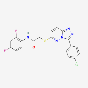 molecular formula C19H12ClF2N5OS B3407895 2-{[3-(4-chlorophenyl)-[1,2,4]triazolo[4,3-b]pyridazin-6-yl]sulfanyl}-N-(2,4-difluorophenyl)acetamide CAS No. 852373-20-7