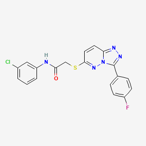 molecular formula C19H13ClFN5OS B3407911 N-(3-chlorophenyl)-2-{[3-(4-fluorophenyl)-[1,2,4]triazolo[4,3-b]pyridazin-6-yl]sulfanyl}acetamide CAS No. 852373-88-7
