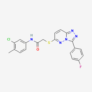 molecular formula C20H15ClFN5OS B3407916 N-(3-chloro-4-methylphenyl)-2-{[3-(4-fluorophenyl)-[1,2,4]triazolo[4,3-b]pyridazin-6-yl]sulfanyl}acetamide CAS No. 852373-92-3