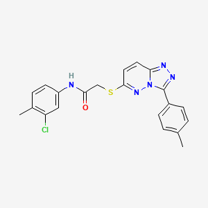 molecular formula C21H18ClN5OS B3407950 N-(3-chloro-4-methylphenyl)-2-{[3-(4-methylphenyl)-[1,2,4]triazolo[4,3-b]pyridazin-6-yl]sulfanyl}acetamide CAS No. 852375-56-5