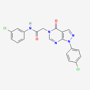 molecular formula C19H13Cl2N5O2 B3407988 N-(3-chlorophenyl)-2-[1-(4-chlorophenyl)-4-oxo-1H,4H,5H-pyrazolo[3,4-d]pyrimidin-5-yl]acetamide CAS No. 852440-86-9
