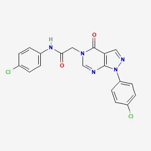 molecular formula C19H13Cl2N5O2 B3407989 N-(4-chlorophenyl)-2-[1-(4-chlorophenyl)-4-oxo-1H,4H,5H-pyrazolo[3,4-d]pyrimidin-5-yl]acetamide CAS No. 852440-87-0