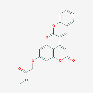 molecular formula C21H14O7 B3408120 methyl 2-({2,2'-dioxo-2H,2'H-[3,4'-bichromene]-7'-yl}oxy)acetate CAS No. 859666-72-1