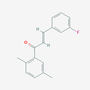 molecular formula C17H15FO B3408126 (2E)-1-(2,5-DIMETHYLPHENYL)-3-(3-FLUOROPHENYL)PROP-2-EN-1-ONE CAS No. 861427-65-8