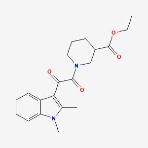 molecular formula C20H24N2O4 B3408134 ethyl 1-(2-(1,2-dimethyl-1H-indol-3-yl)-2-oxoacetyl)piperidine-3-carboxylate CAS No. 862814-01-5