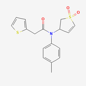 molecular formula C17H17NO3S2 B3408156 N-(1,1-dioxo-2,3-dihydro-1lambda6-thiophen-3-yl)-N-(4-methylphenyl)-2-(thiophen-2-yl)acetamide CAS No. 863008-26-8