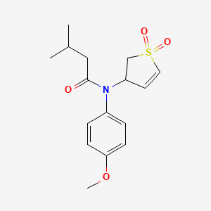 molecular formula C16H21NO4S B3408195 N-(1,1-dioxo-2,3-dihydro-1lambda6-thiophen-3-yl)-N-(4-methoxyphenyl)-3-methylbutanamide CAS No. 863022-76-8