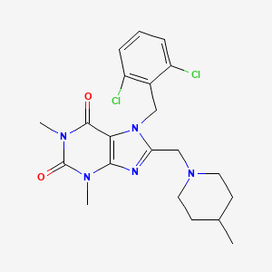 7-(2,6-dichlorobenzyl)-1,3-dimethyl-8-((4-methylpiperidin-1-yl)methyl)-1H-purine-2,6(3H,7H)-dione