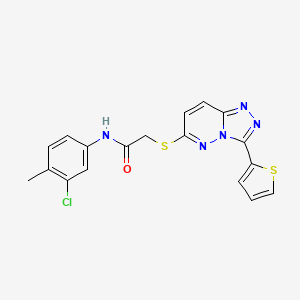 N-(3-chloro-4-methylphenyl)-2-{[3-(thiophen-2-yl)-[1,2,4]triazolo[4,3-b]pyridazin-6-yl]sulfanyl}acetamide