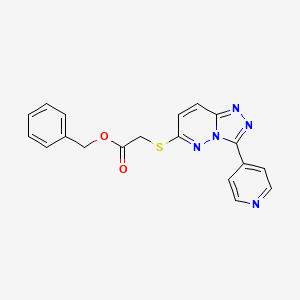 molecular formula C19H15N5O2S B3408301 benzyl 2-{[3-(pyridin-4-yl)-[1,2,4]triazolo[4,3-b]pyridazin-6-yl]sulfanyl}acetate CAS No. 868970-39-2