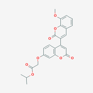 propan-2-yl 2-({8-methoxy-2,2'-dioxo-2H,2'H-[3,4'-bichromene]-7'-yl}oxy)acetate